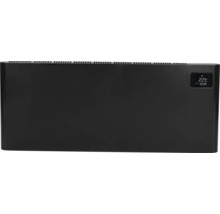 Schwarzer Konvektor mit digitalem Display zur Temperaturanzeige