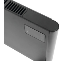 Detailansicht eines schwarzen Heizkörpers