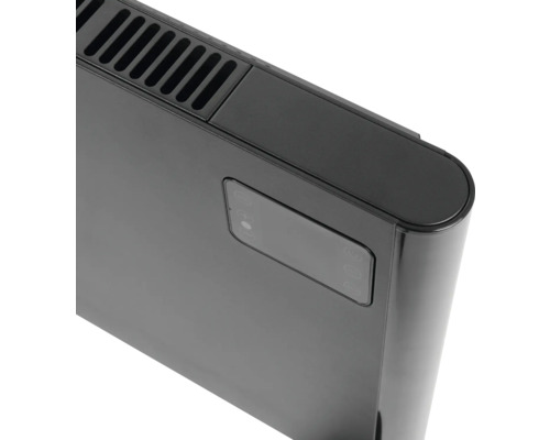 Detailansicht eines schwarzen Heizkörpers