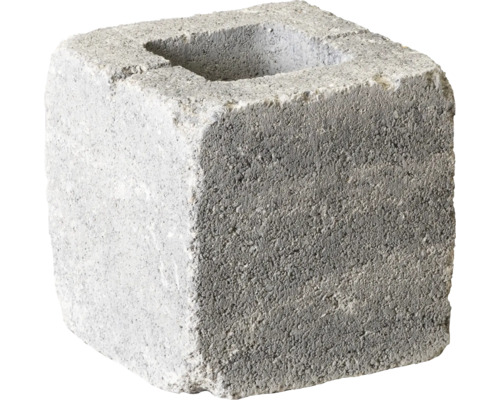 Grauer Beton-Pflanzstein mit Aussparung in der Mitte