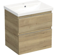 Waschtischunterschrank mit zwei Schubladen und Aufsatzwaschbecken
