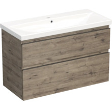 Waschtischunterschrank mit zwei Schubladen und Waschbecken