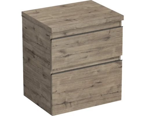 Waschtischunterschrank Jungborn Trenta 56,7x64,6x44,5 cm eiche holzdekor TRE DESK 60 2Z B D370