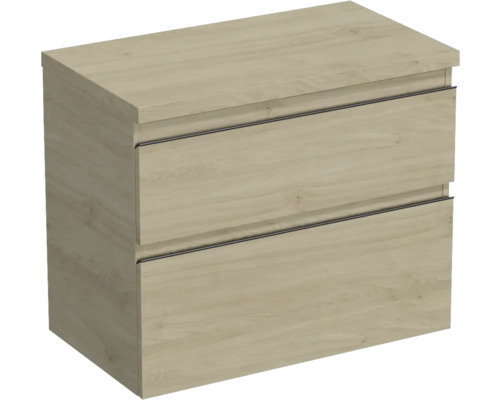 Waschtischunterschrank Jungborn Trenta 76,7x64,6x44,5 cm eiche holzdekor TRE DESK 80 2Z B 70