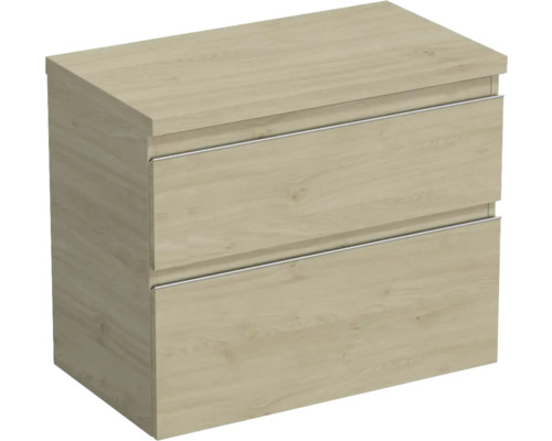 Waschtischunterschrank Jungborn Trenta 76,7x64,6x44,5 cm eiche holzdekor TRE DESK 80 2Z S 70