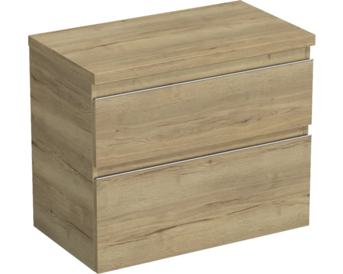 Waschtischunterschrank Jungborn Trenta 76,7x64,6x44,5 cm eiche holzdekor TRE DESK 80 2Z S 80