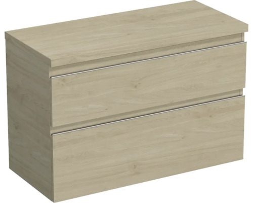 Waschtischunterschrank Jungborn Trenta 96,7x64,6x44,5 cm eiche holzdekor TRE DESK 100 2Z S 70