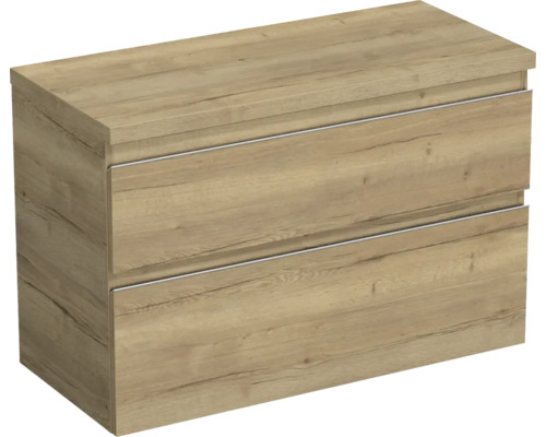 Waschtischunterschrank Jungborn Trenta 96,7x64,6x44,5 cm eiche holzdekor TRE DESK 100 2Z S 80