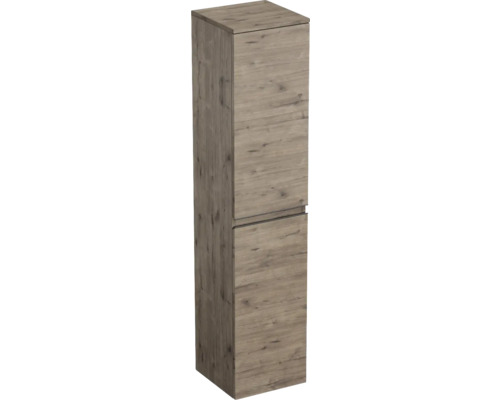 Hochschrank Jungborn Trenta 35x161,8x35 cm eiche holzdekor TRE SV 35 L B D370 Holzfarbener Bad-Hochschrank mit zwei Türen