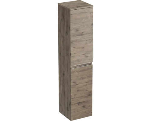 Hochschrank Jungborn Trenta 35x161,8x35 cm eiche holzdekor TRE SV 35 P S D370 Hochschrank für Badezimmer mit zwei Türen und Holzoptik