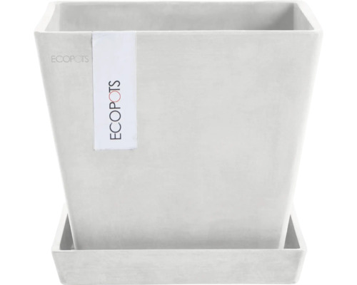 Ecopots Pflanzgefäß mit Untersetzer