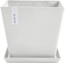 Quadratischer Pflanztopf mit passendem Untersetzer