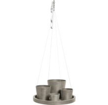 Blumenampel mit vier Töpfen und Aufhängung