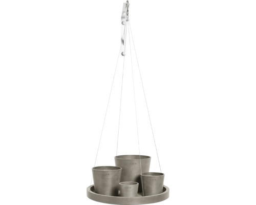 Blumenampel mit vier Töpfen und Aufhängung