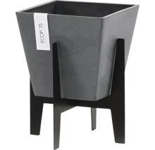 Ecopots Topf mit quadratischer Form und schwarzem Ständer