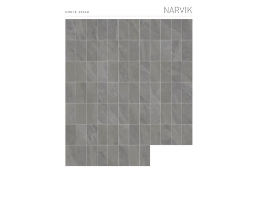 Verlegung von Narvik Smoke Fliesen im Format 30x60