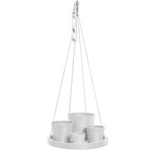 Hängeampel mit vier Pflanztöpfen und Aufhängung