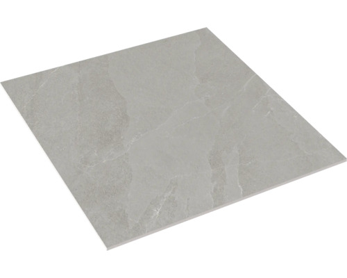 Quadratische Bodenfliese mit Marmoroptik.