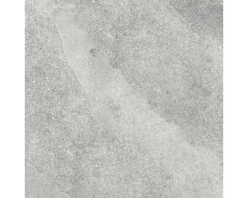 FLAIRSTONE Feinsteinzeug Terrassenplatte City Wave Grey rektifizierte Kante 60 cm x 60 cm x 2 cm Graue Bodenfliese mit Steinoptik
