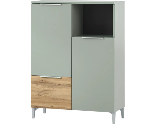 Highboard Möbelpartner Smilla 80.4x109.6x31.9 cm pistazie-eiche