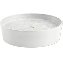 Weiße Pflanzschale mit Wasserablaufloch