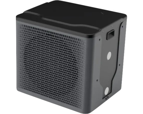 Schwarze Klimaanlage mit Gitter