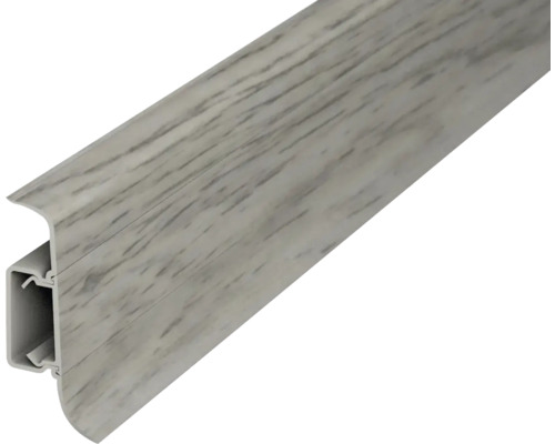 Sockelleiste mit Kabelführung PVC Oak Hollywood 22x50x2500 mm Sockelleiste aus Kunststoff mit Holzoptik