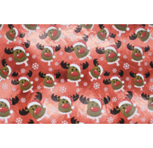 Geschenkpapier mit Rentier- und Schneeflockenmuster