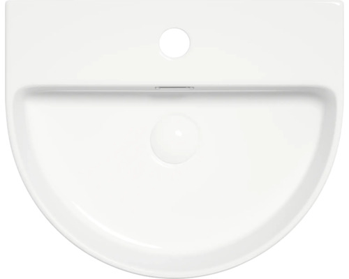 Auf Ansicht von oben: Waschbecken aus Keramik.