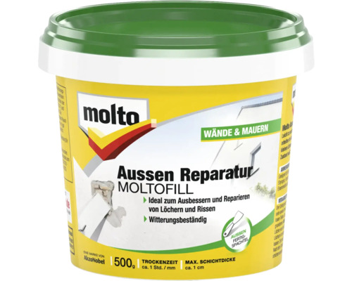 Molto außen Fertigspachtel 500 g Molto Aussen Reparatur Moltofill Spachtelmasse im Eimer