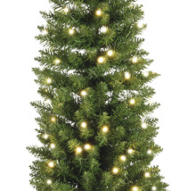 Schmaler künstlicher Weihnachtsbaum mit Beleuchtung für den Innenbereich