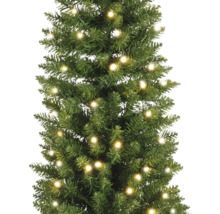 Künstlicher Christbaum mit Beleuchtung für festliche Dekorationen.