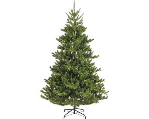 Christbaum Everlands Kunststoff Ø 137 cm Höhe: 240 cm inkl. LED grün