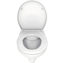 Toilette mit geöffnetem Toilettendeckel