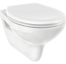 Wand-Tiefspültoilette aus Sanitärkeramik mit WC-Sitz
