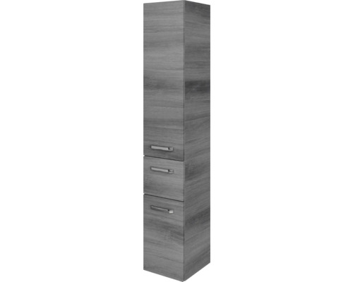 Hochschrank Jungborn Ventitre 30x168x33 cm graphit struktur quer holzdekor