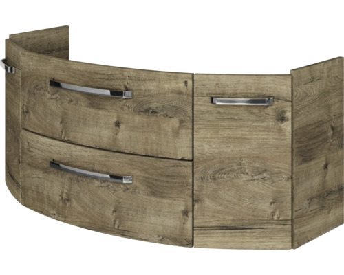 Waschbeckenunterschrank Jungborn Ventitre 116,3x49,2x46 cm ohne Waschbecken eiche ribbeck holzdekor