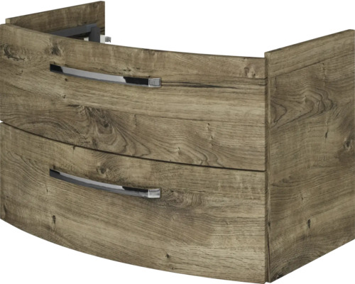 Waschbeckenunterschrank Jungborn Ventitre 80x49,2x43 cm ohne Waschbecken eiche ribbeck holzdekor