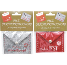Filz Geschenksumschläge für Geldgeschenke und Gutscheine, verpackt