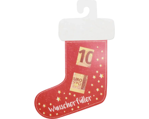 Weihnachtsdeko Nikolausstiefel Wünscherfüller rot