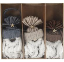 Dekorative Zwergenmützen mit Bart als Set