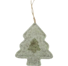 Dekorativer Weihnachtsbaumanhänger aus Filz mit Baumwollband