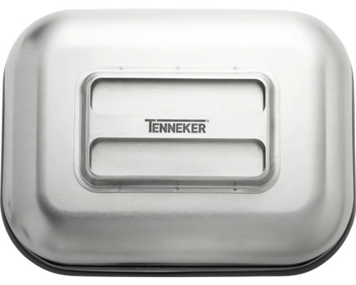 Tenneker Logo auf einem Grilleinsatz aus Edelstahl