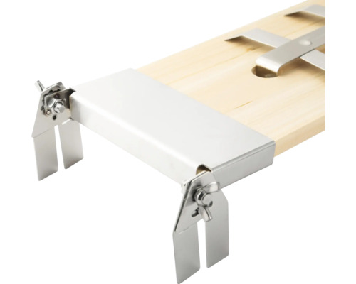 Metallbettbeschlag mit Holzleiste