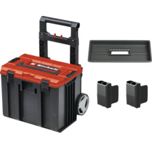 Werkzeugkoffer mit Rollen, Tragegriff, Einsatz und zwei Trennwänden