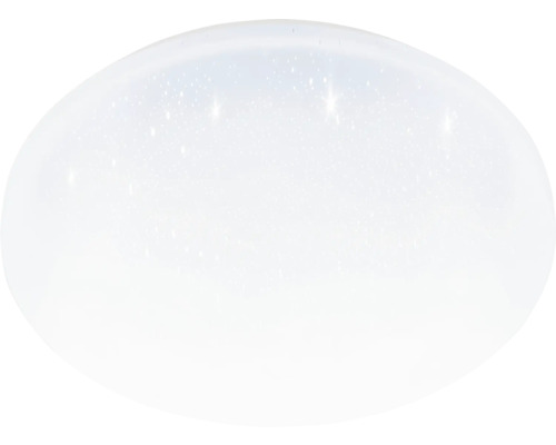 LED Deckenleuchte Eglo Ø 310 mm, 15,6 W, neutralweiß, IP 20, weiß mit Kristalleffekt Abbildung einer transparenten Kuppel.