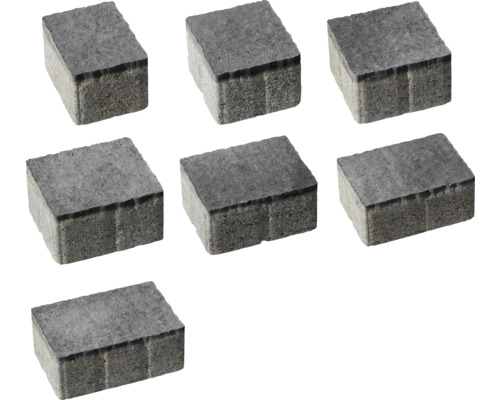 Sieben graue Pflastersteine