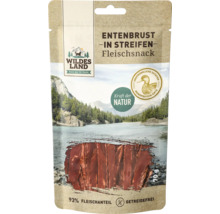 Wildes Land Entenbrust Streifen Fleischsnack für Hunde, 70 Gramm, getreidefrei