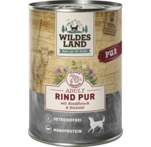 Wildes Land Adult Rind Pur Nassfutter für Hunde in Konservendose