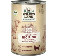Wildes Land Bio Rind Hundefutter für ausgewachsene Hunde